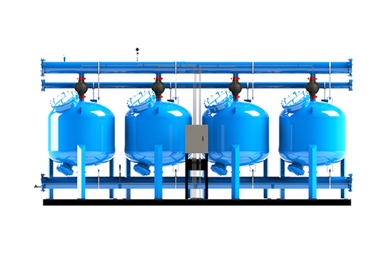 四罐并聯全自動淺層沙過濾器